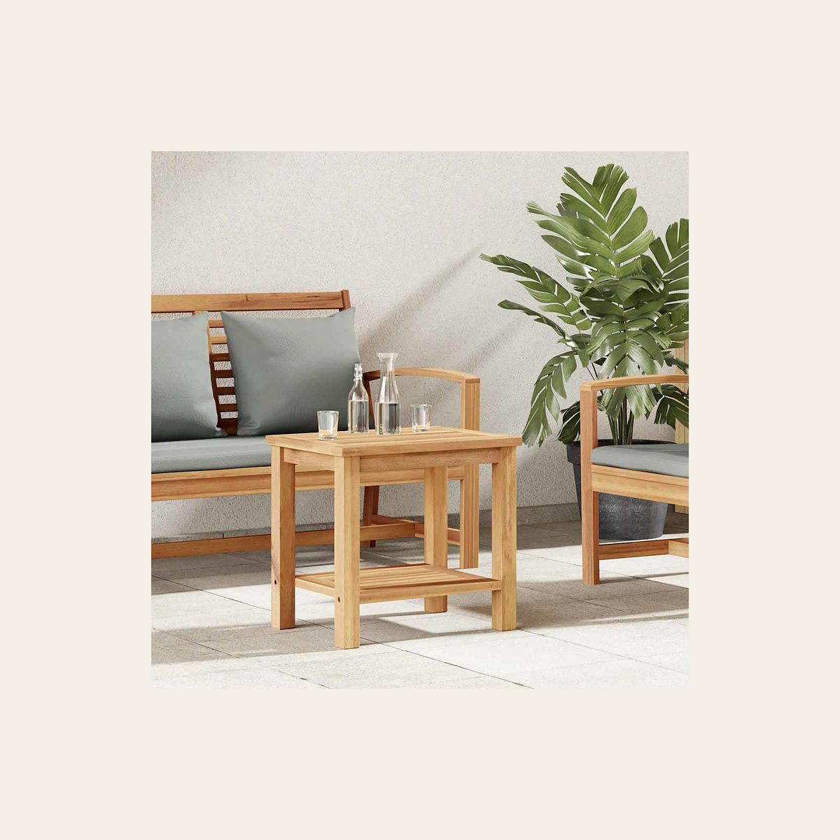 Solid Teak Side Table – Rovenmere Home