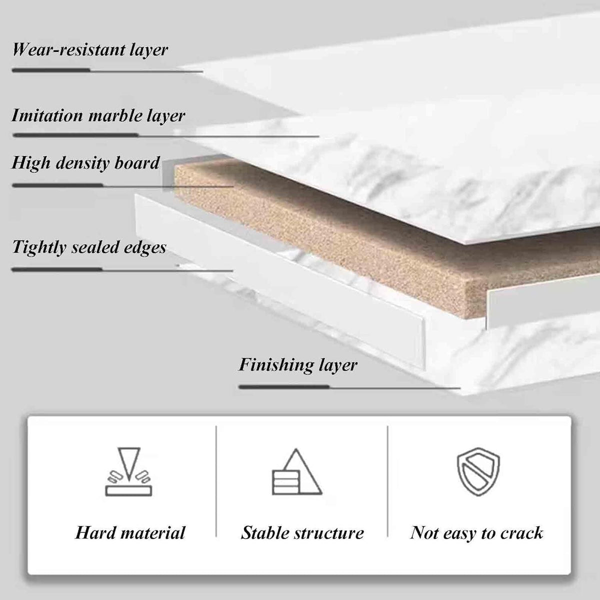 C-Shaped Sofa Side Table – detail view