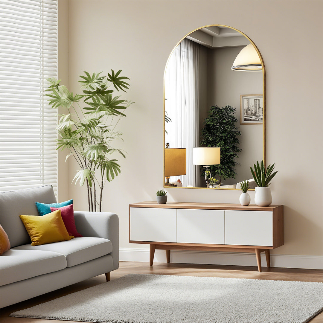 Bathroom Wall Mirror, Metal Frame Vanity Mirror for Bedroom, Entryway, Living Room