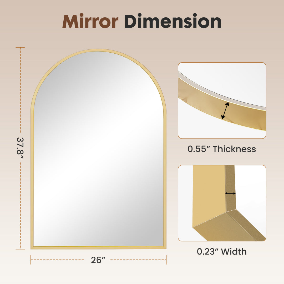 Bathroom Wall Mirror, Metal Frame Vanity Mirror for Bedroom, Entryway, Living Room