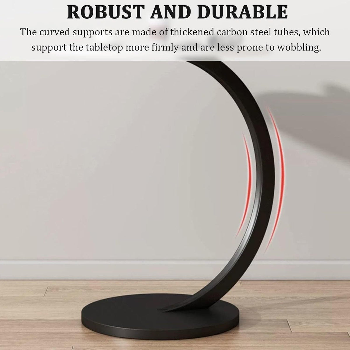 C-Shaped Sofa Side Table – detail view