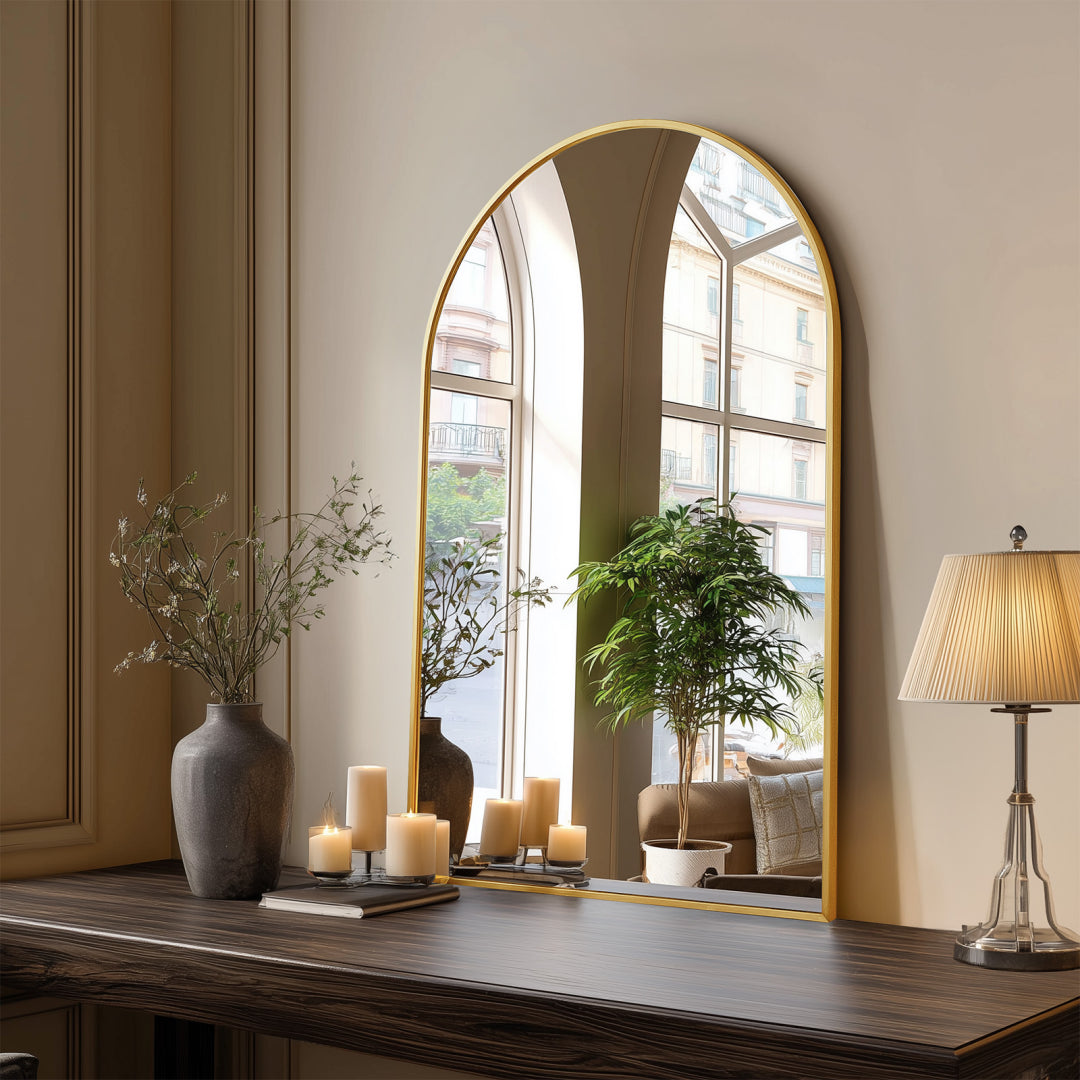 Bathroom Wall Mirror, Metal Frame Vanity Mirror for Bedroom, Entryway, Living Room