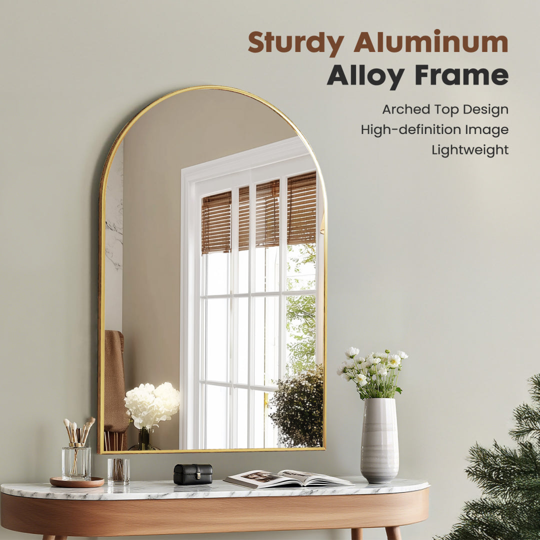 Bathroom Wall Mirror, Metal Frame Vanity Mirror for Bedroom, Entryway, Living Room