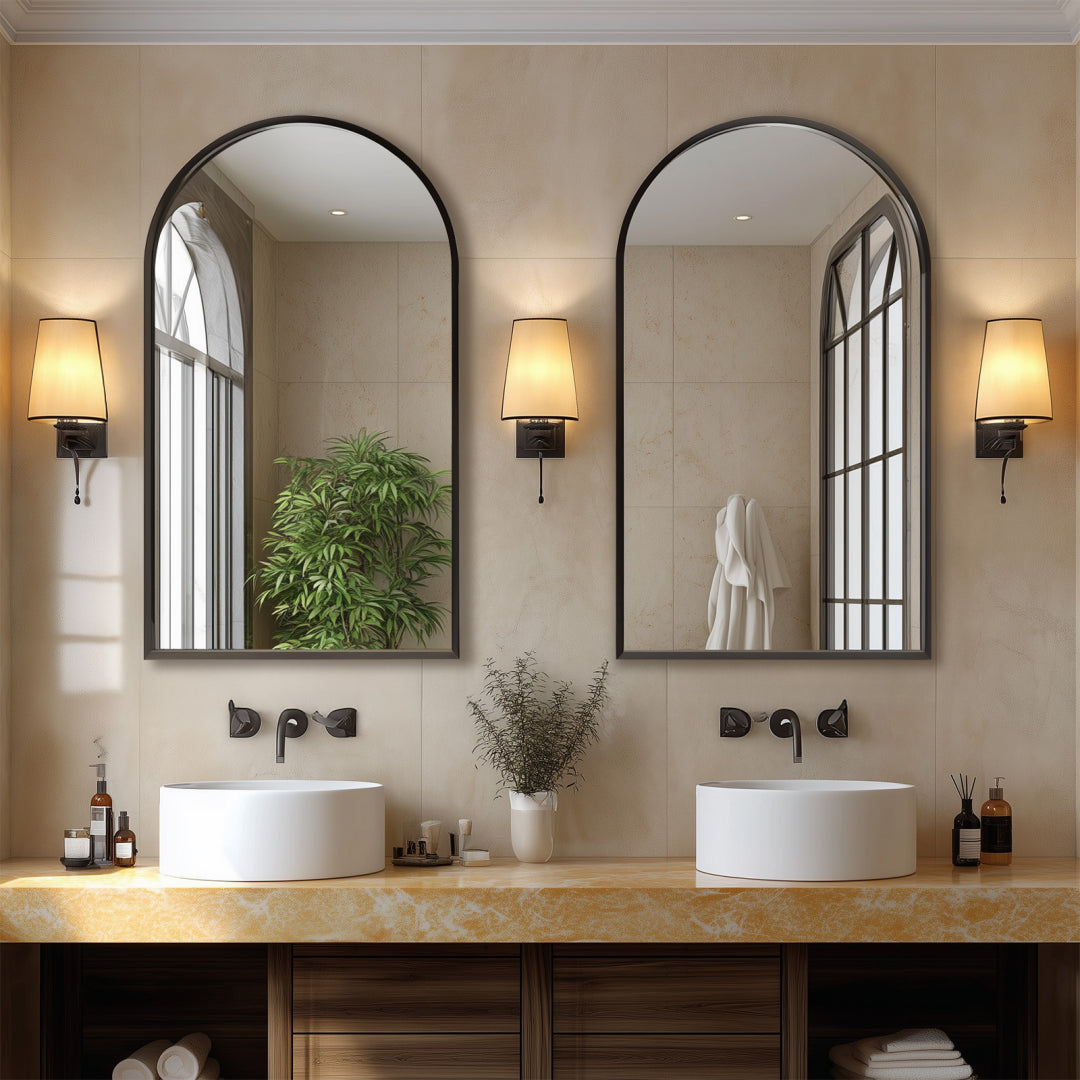 Bathroom Wall Mirror, Metal Frame Vanity Mirror for Bedroom, Entryway, Living Room