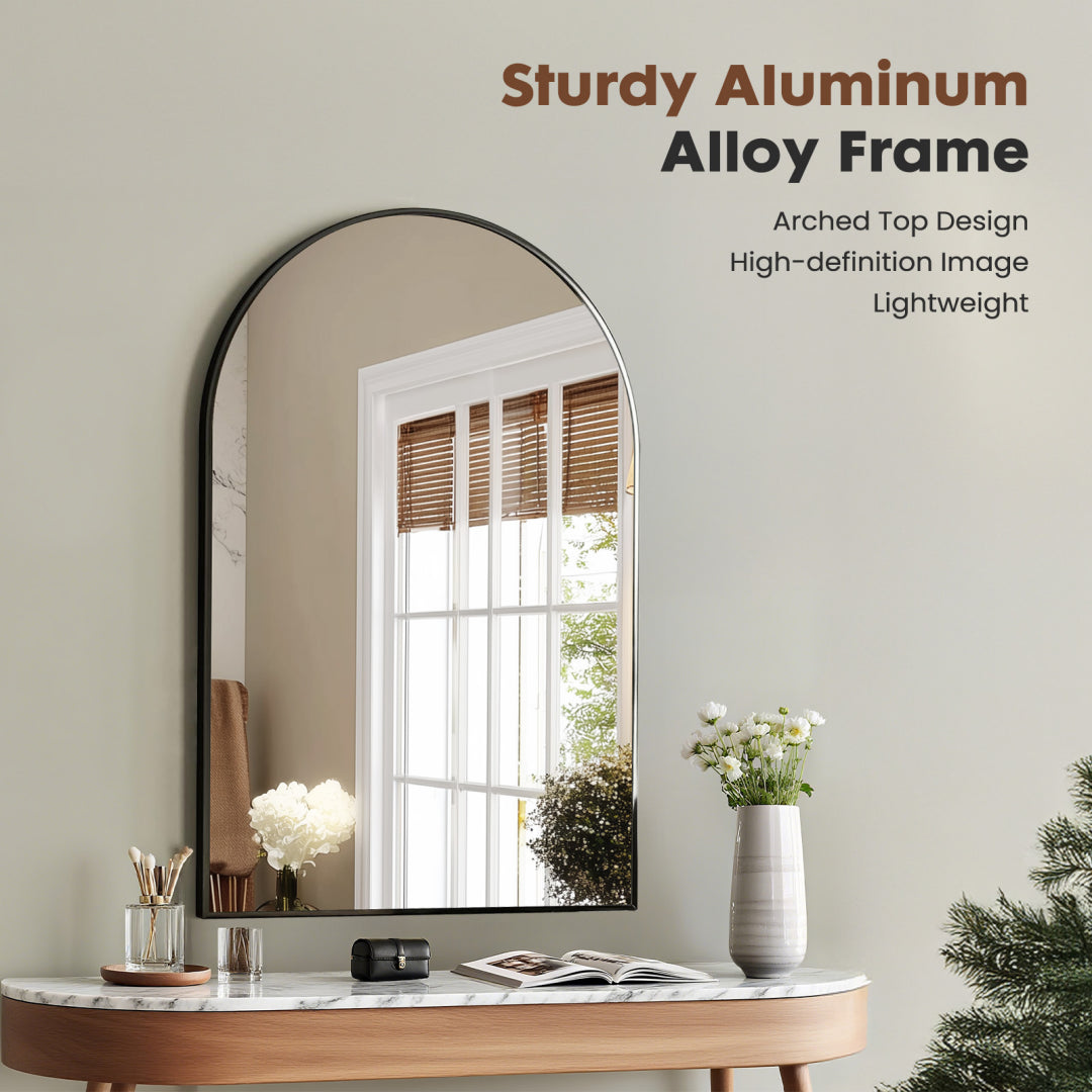 Bathroom Wall Mirror, Metal Frame Vanity Mirror for Bedroom, Entryway, Living Room