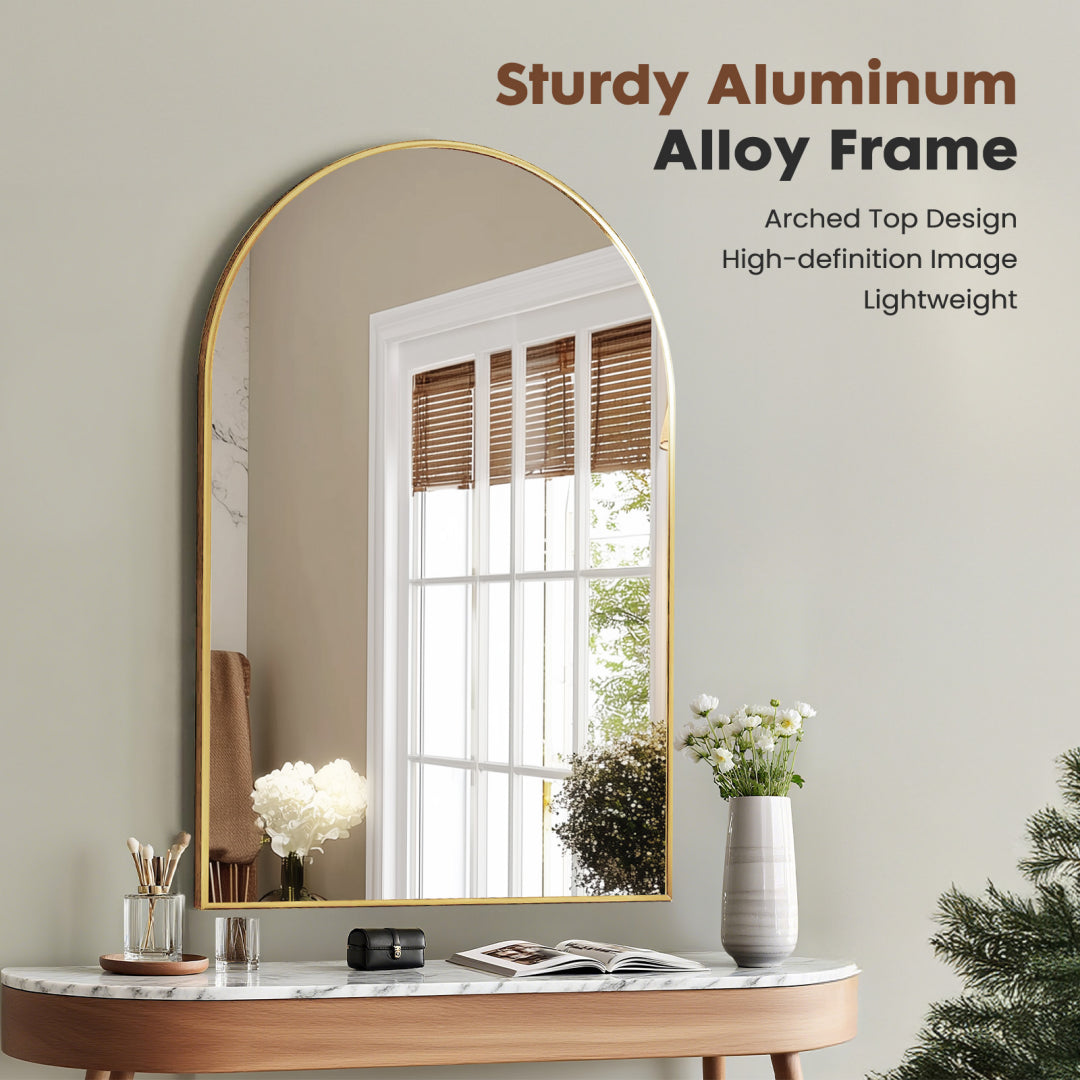 Bathroom Wall Mirror, Metal Frame Vanity Mirror for Bedroom, Entryway, Living Room