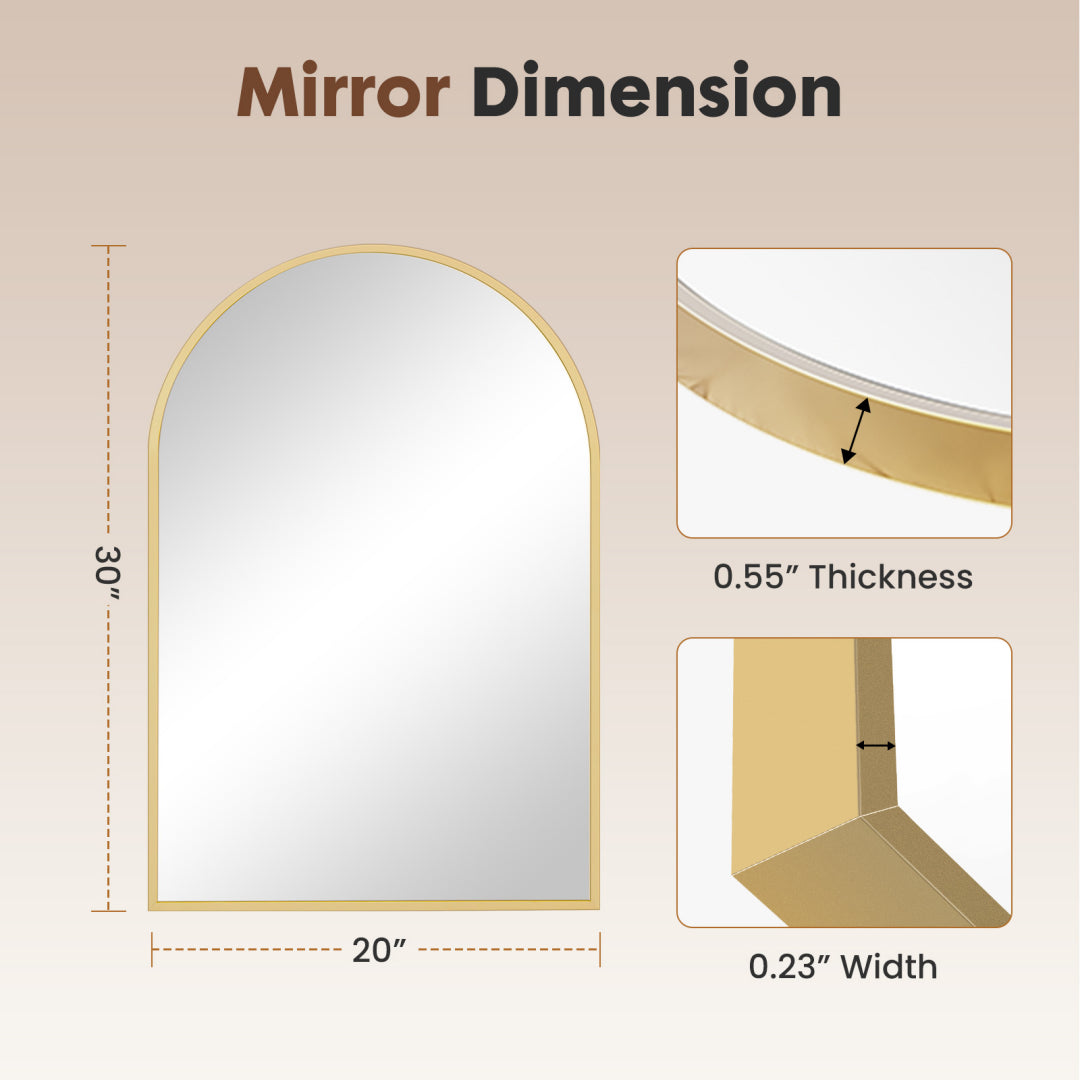 Bathroom Wall Mirror, Metal Frame Vanity Mirror for Bedroom, Entryway, Living Room