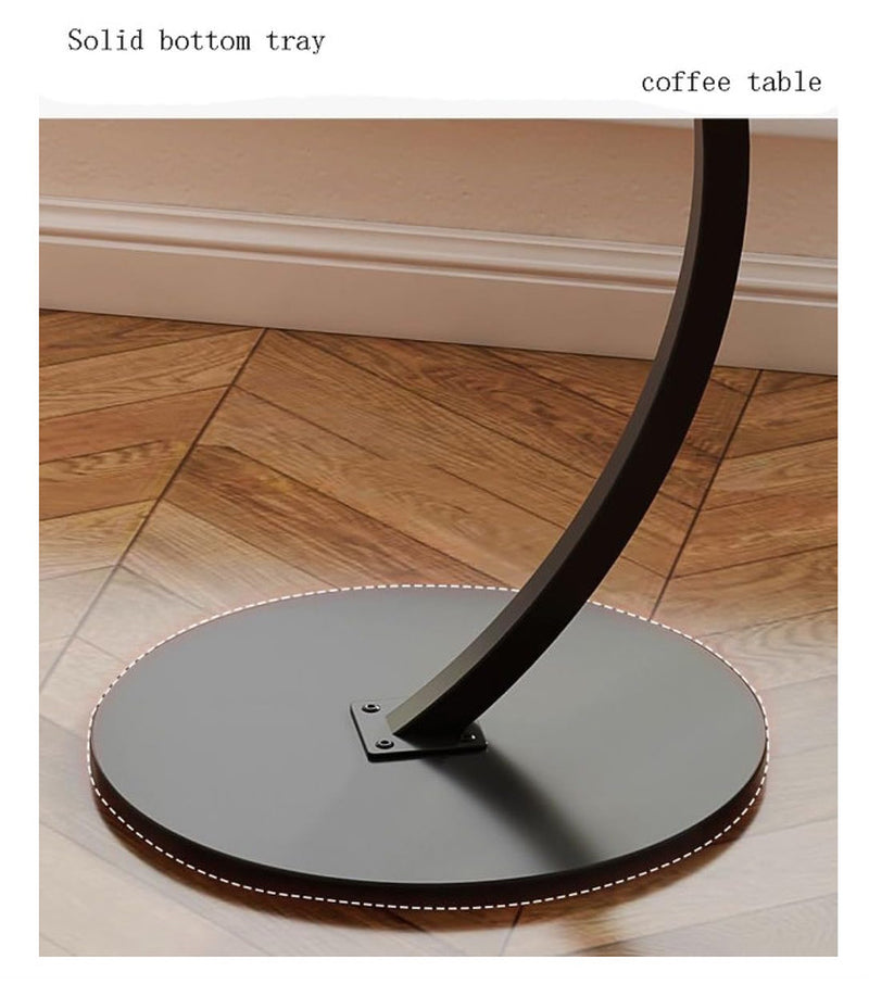 Round C-Shaped Side Table – detail view