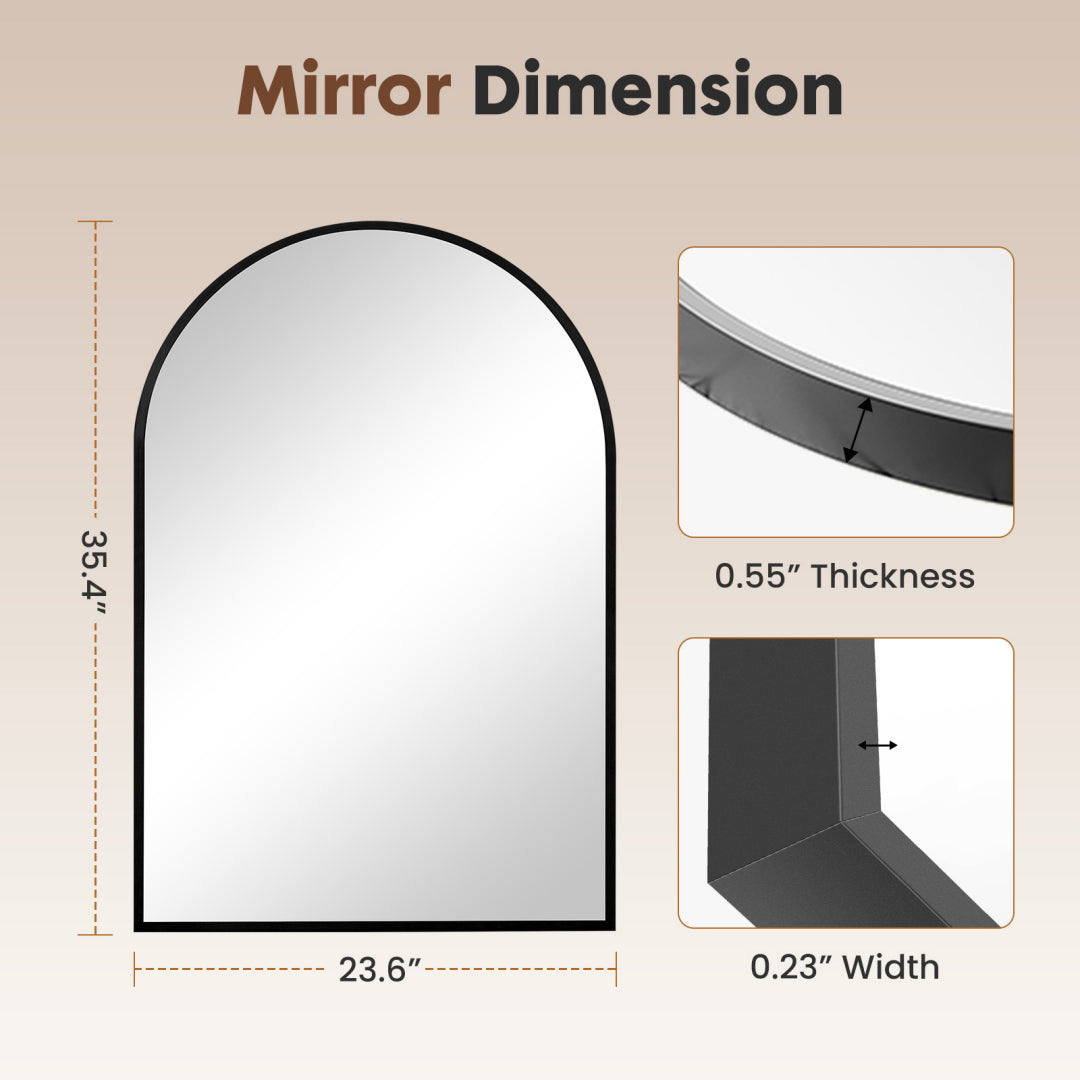 Bathroom Wall Mirror, Metal Frame Vanity Mirror for Bedroom, Entryway, Living Room