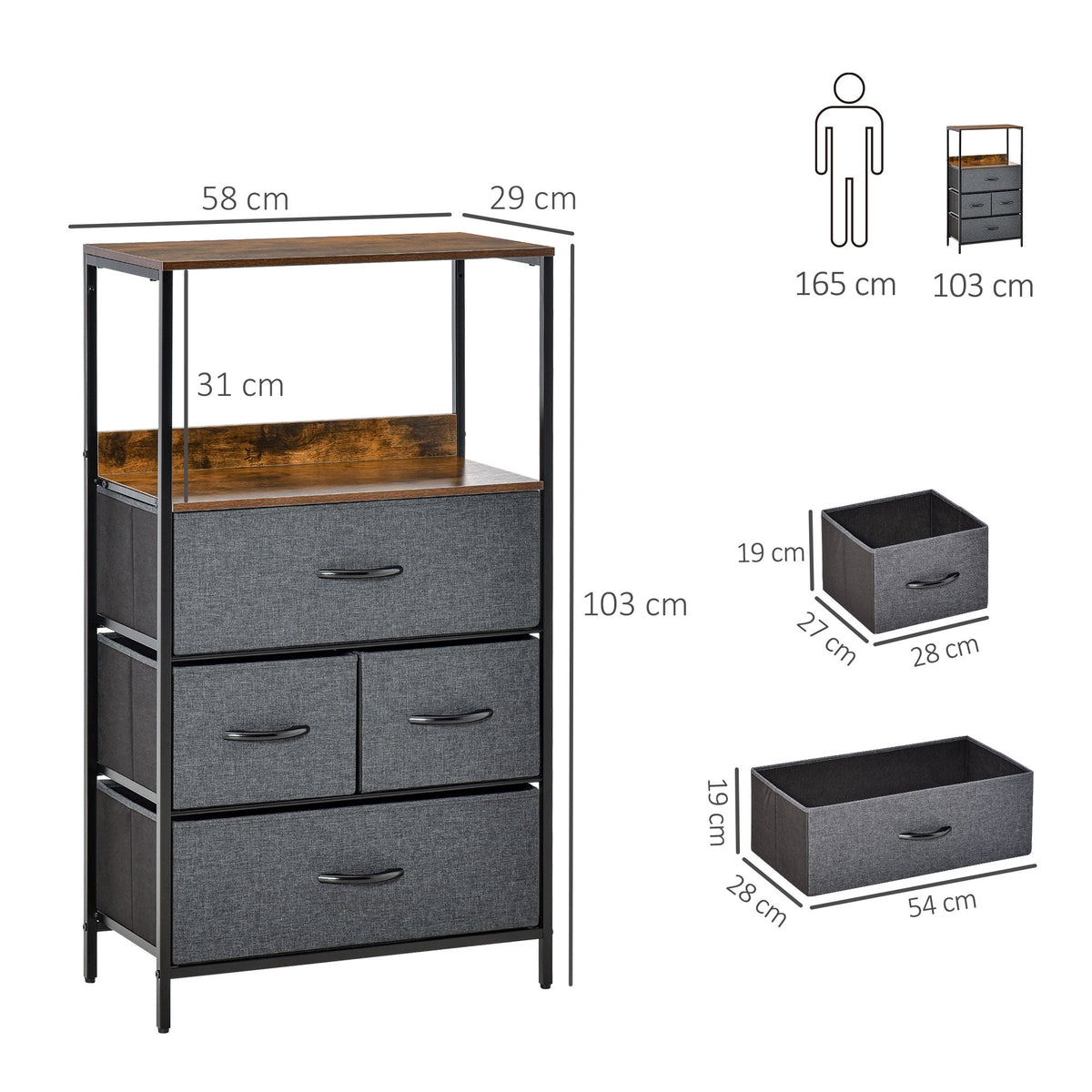 Black storage chest detail