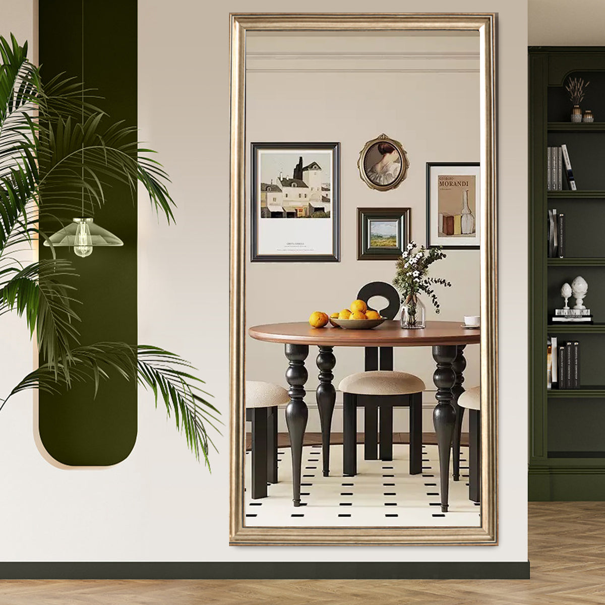 70 X 32 Gold Full Length Floor Mirror with PS Frame, Large Wall Mounted or Leaning Body Mirror for Bedroom, Living Room, Entryway