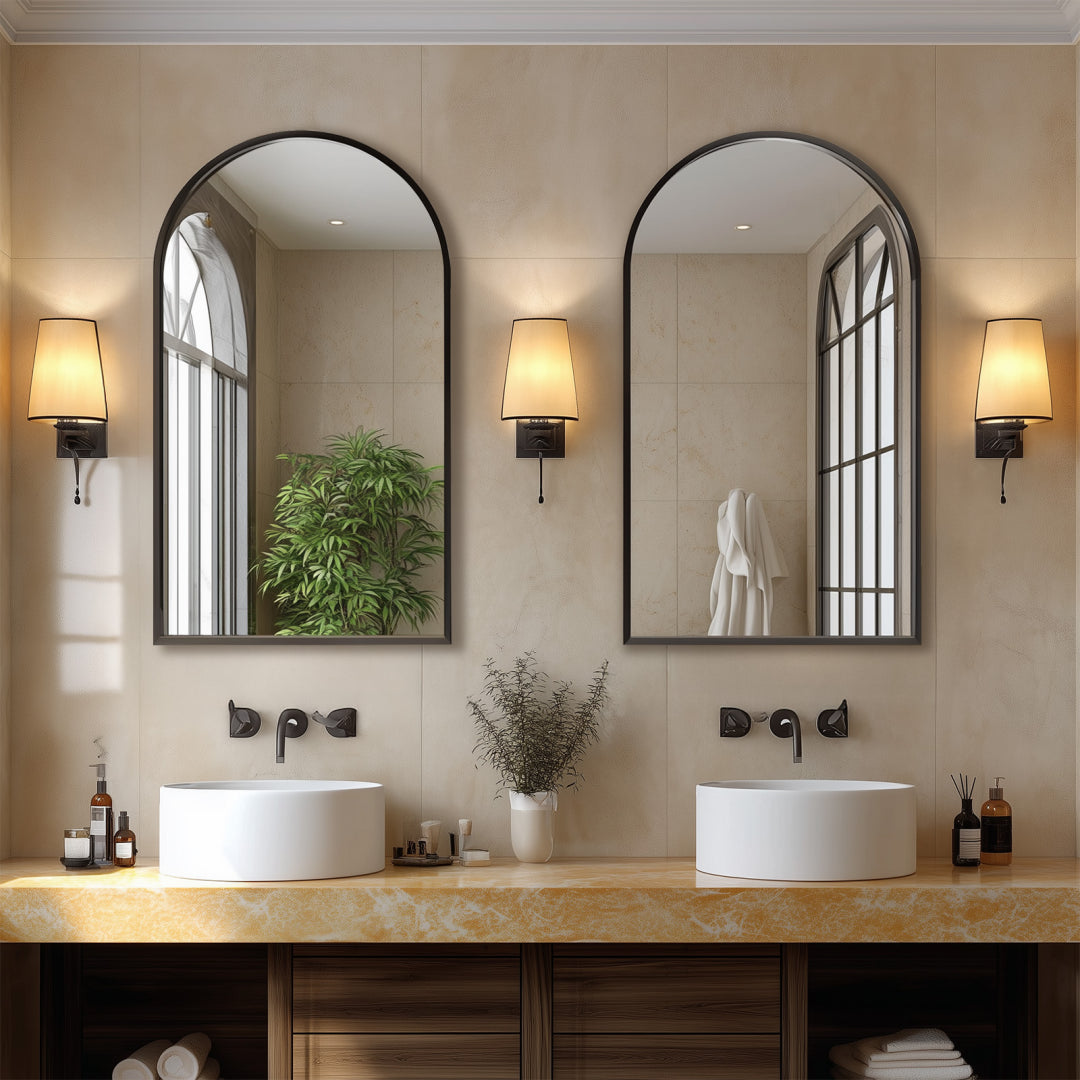 Bathroom Wall Mirror, Metal Frame Vanity Mirror for Bedroom, Entryway, Living Room