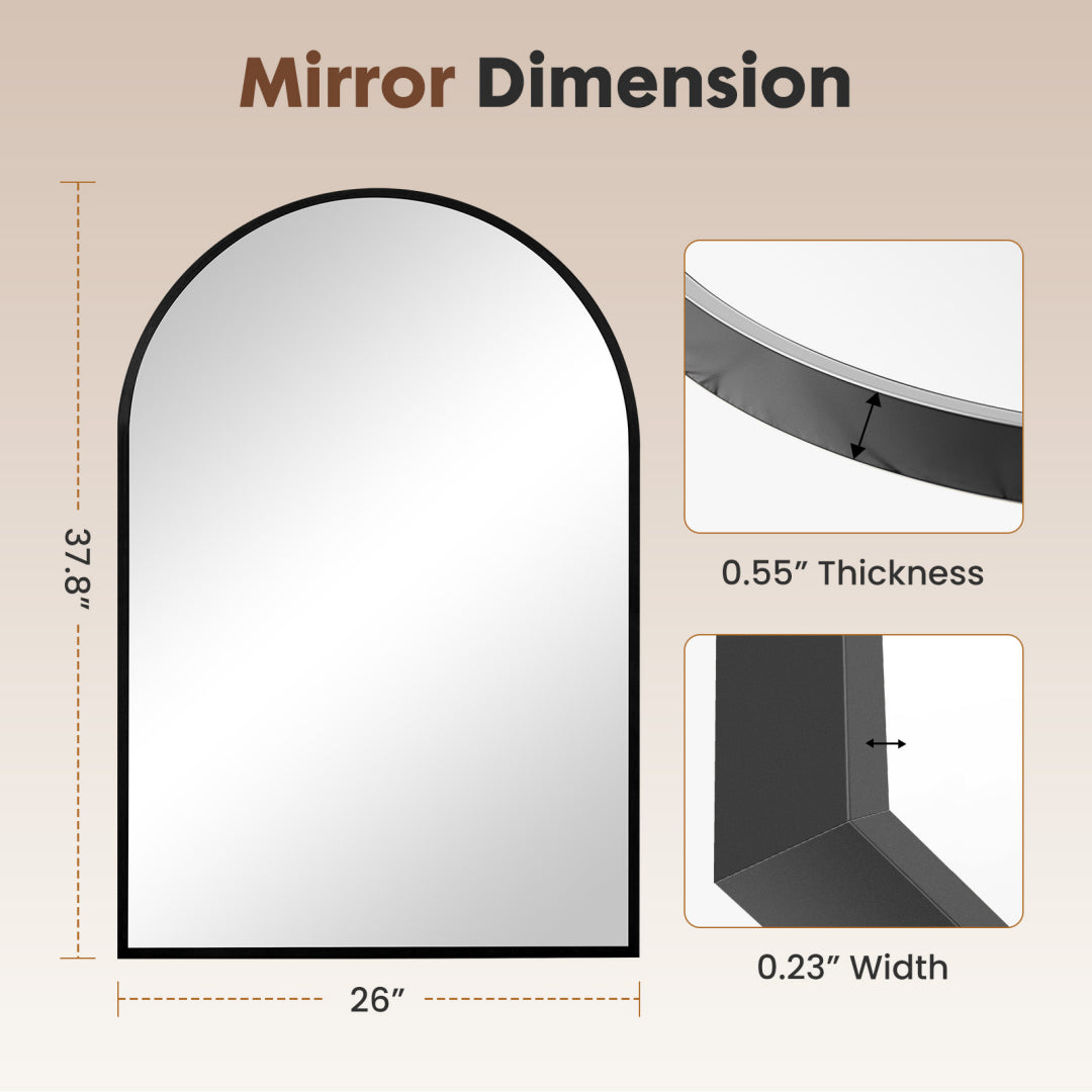 Bathroom Wall Mirror, Metal Frame Vanity Mirror for Bedroom, Entryway, Living Room