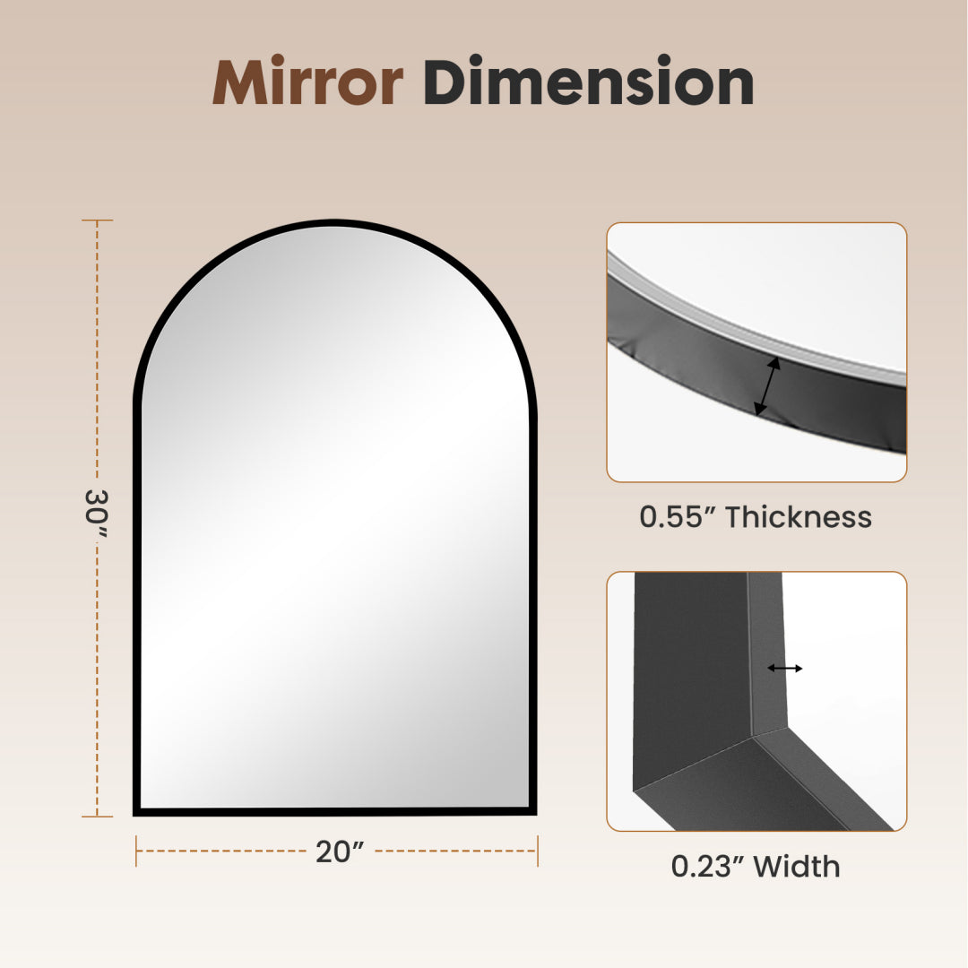 Bathroom Wall Mirror, Metal Frame Vanity Mirror for Bedroom, Entryway, Living Room