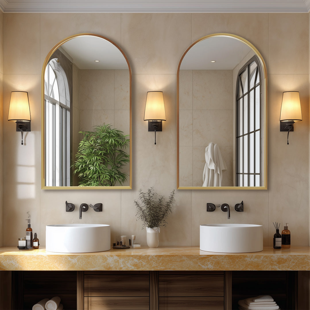 Bathroom Wall Mirror, Metal Frame Vanity Mirror for Bedroom, Entryway, Living Room