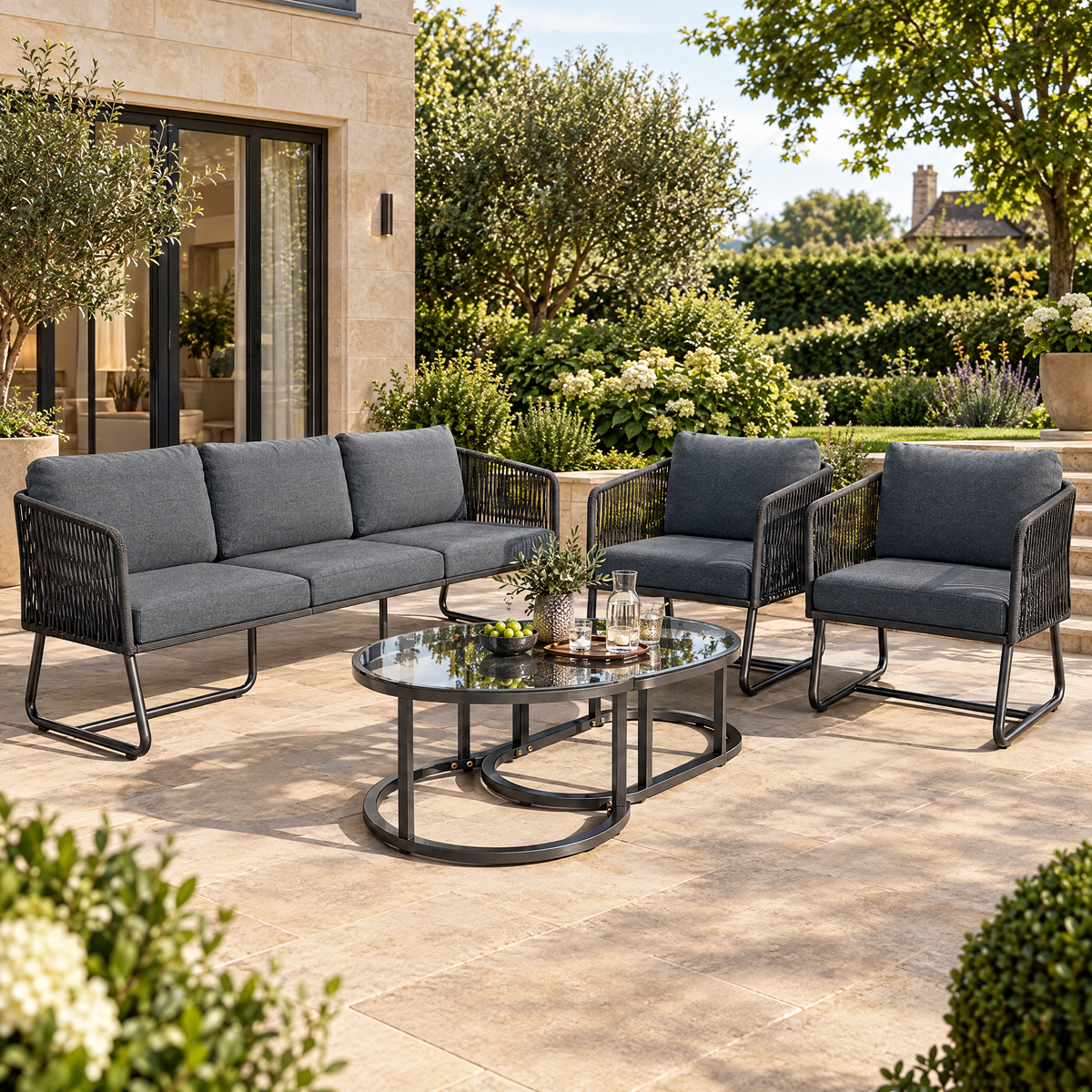 Rovenmere Premium Grey Garden Lounge Set – Rovenmere