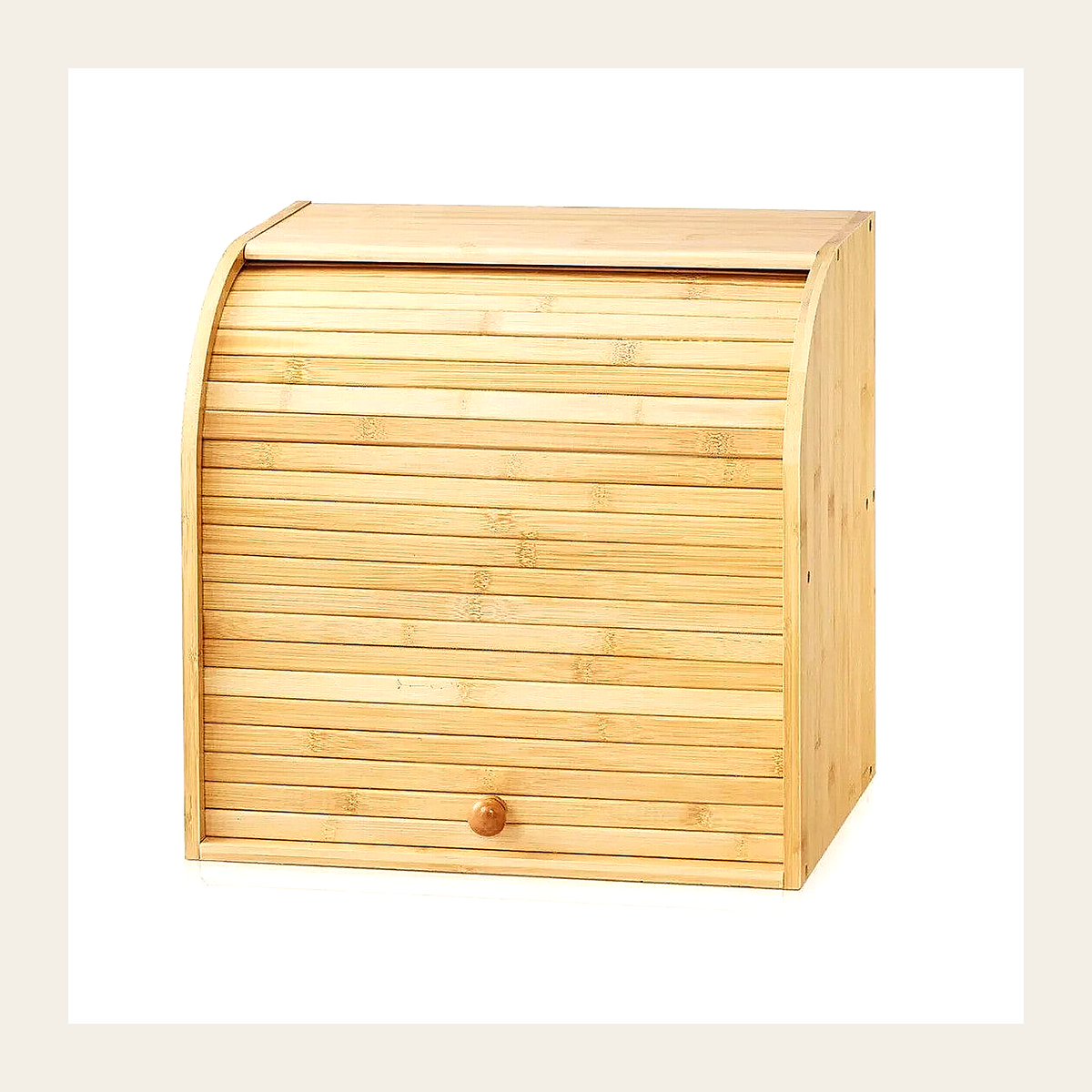 Two-Tier Bamboo Roll-Top Bread Bin – Rovenmere Home