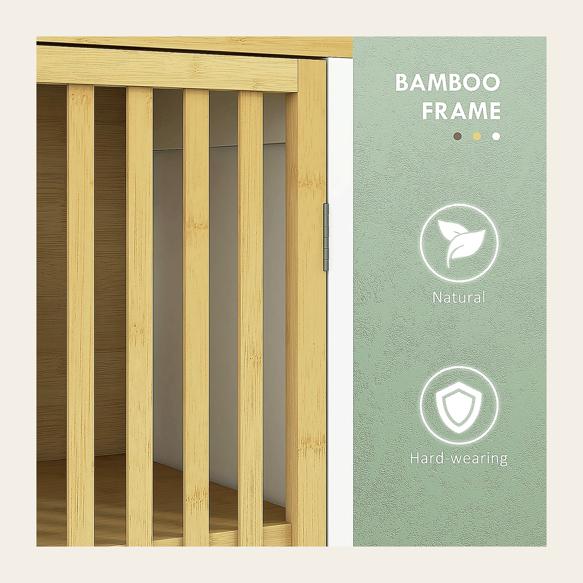 Bamboo-Blend Slim Bathroom Storage Cabinet – Rovenmere Home