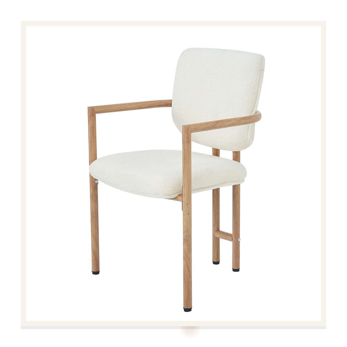 Rovenmere set of two boucle dining armchairs