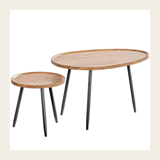Chestnut Nesting Coffee Tables – Set of 2 – Rovenmere Home