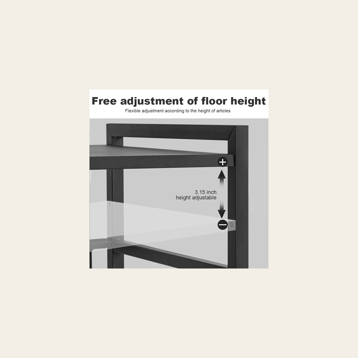 Two-Tier Kitchen Storage Rack – Black – Rovenmere Home