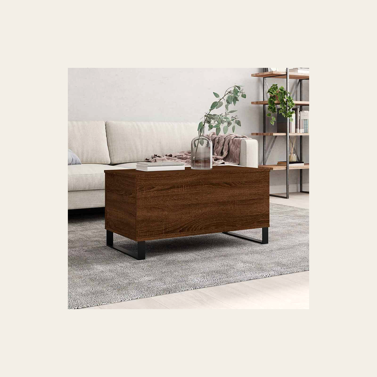 Lift-Top Oak-Effect Coffee Table – Rovenmere Home