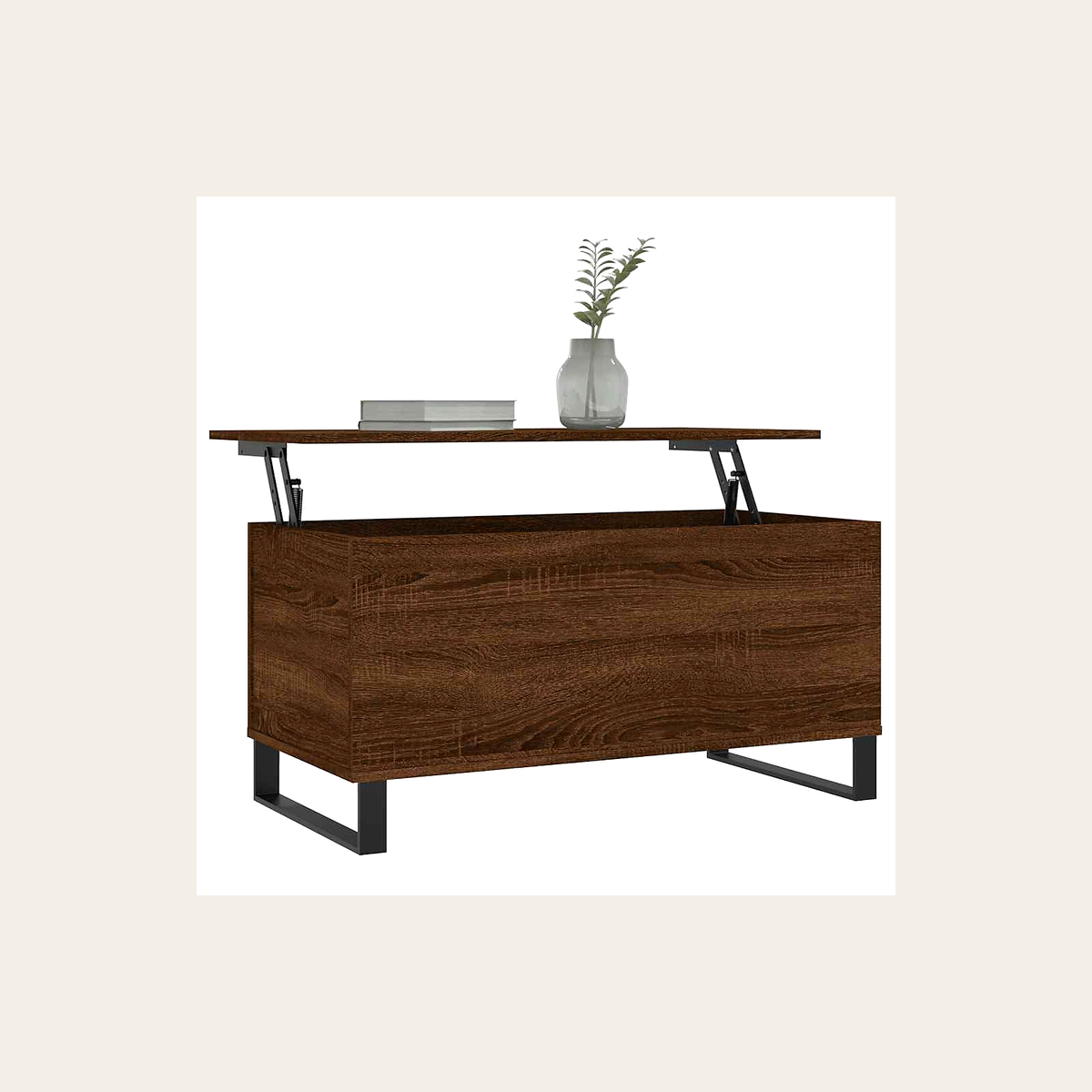 Lift-Top Oak-Effect Coffee Table – Rovenmere Home