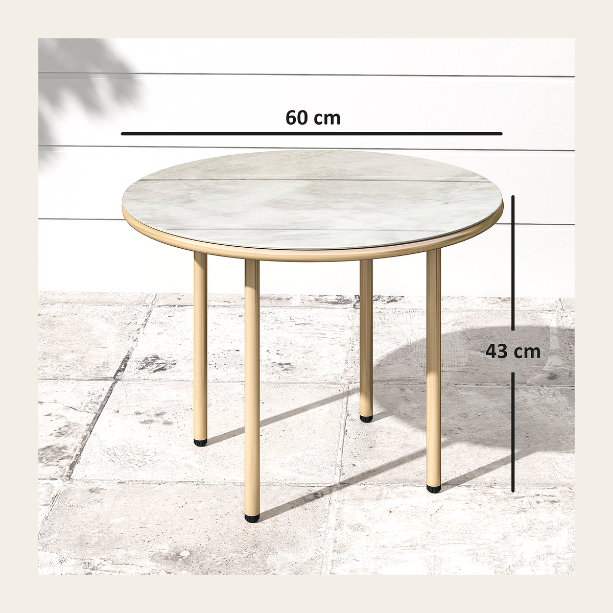 Round Faux Marble Coffee Table – Rovenmere Home