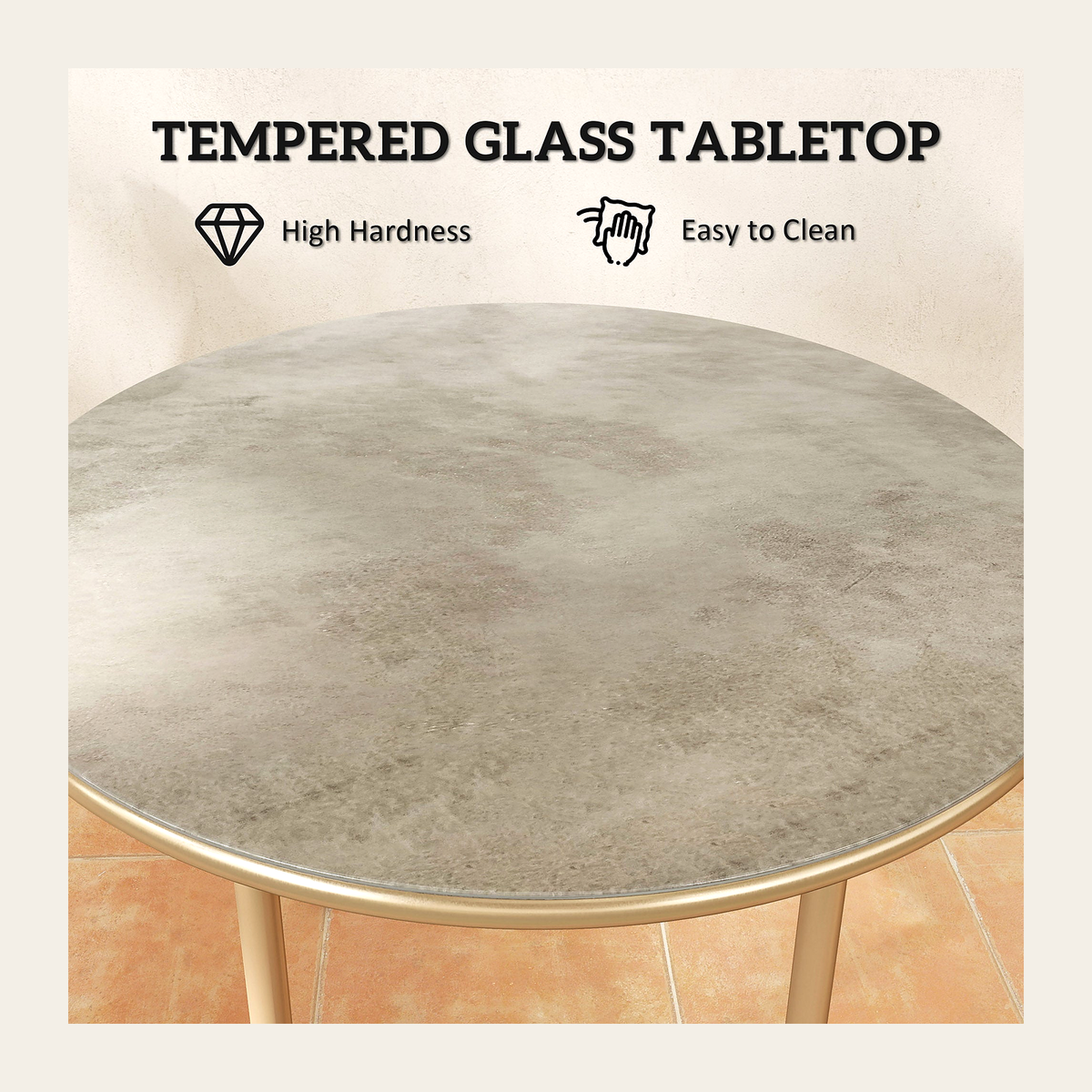 Round Faux Marble Coffee Table – Rovenmere Home
