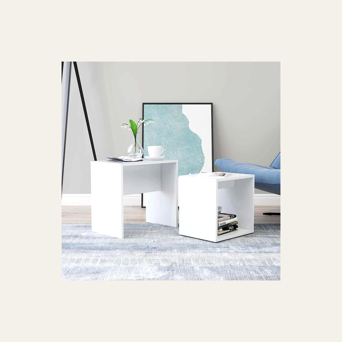 Rovenmere modern nesting coffee tables set of 2