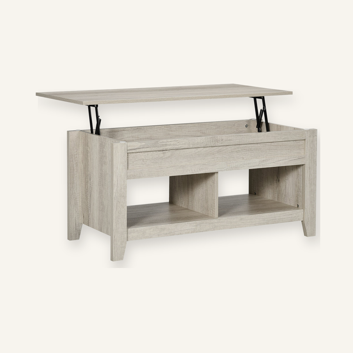 Rovenmere oak lift-top coffee table with hidden storage