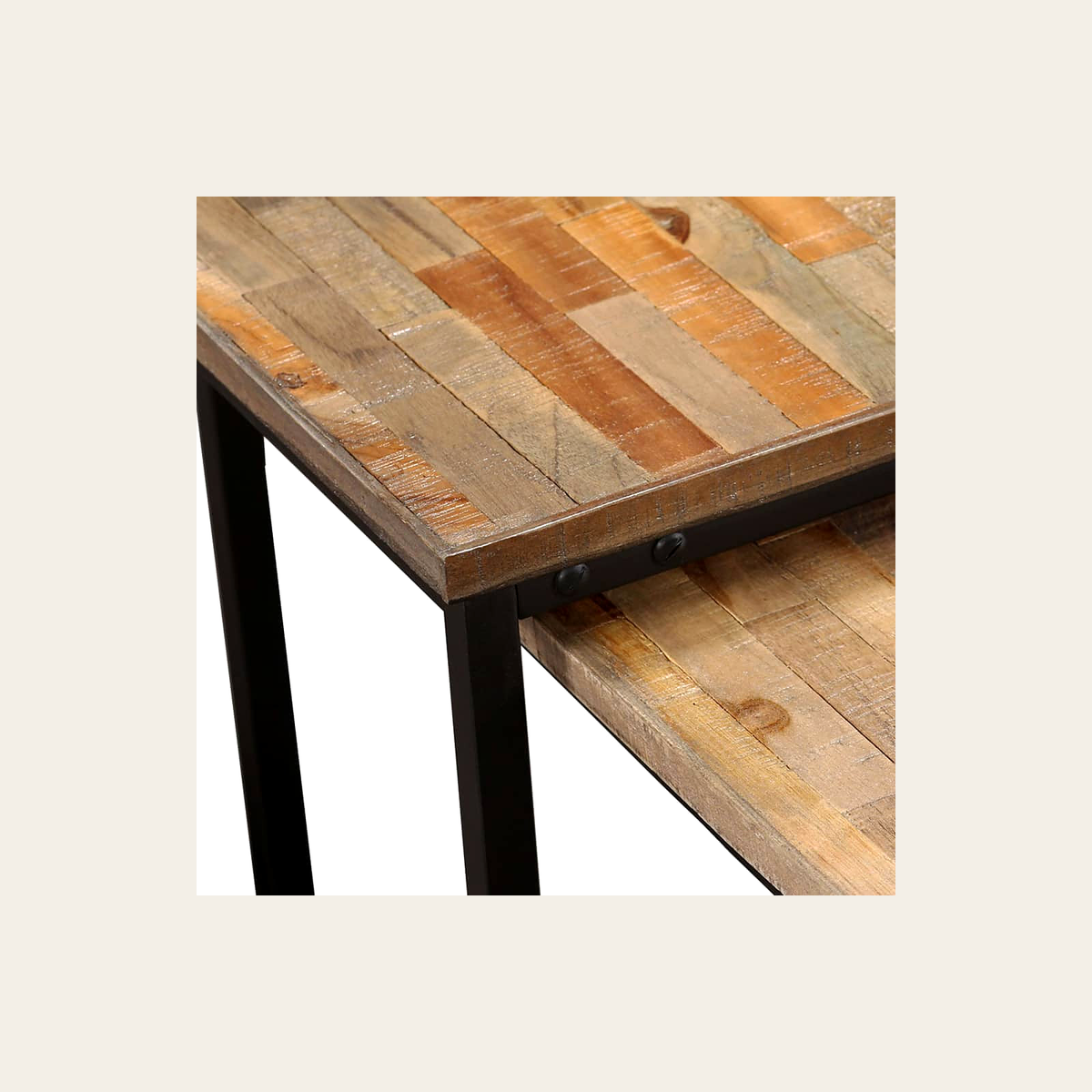 Recycled Teak Nesting Tables – Set of 2 – Rovenmere Home