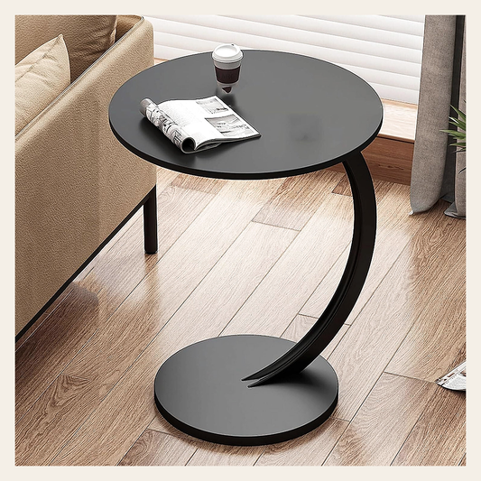 Round C-Shaped Side Table – Rovenmere Home