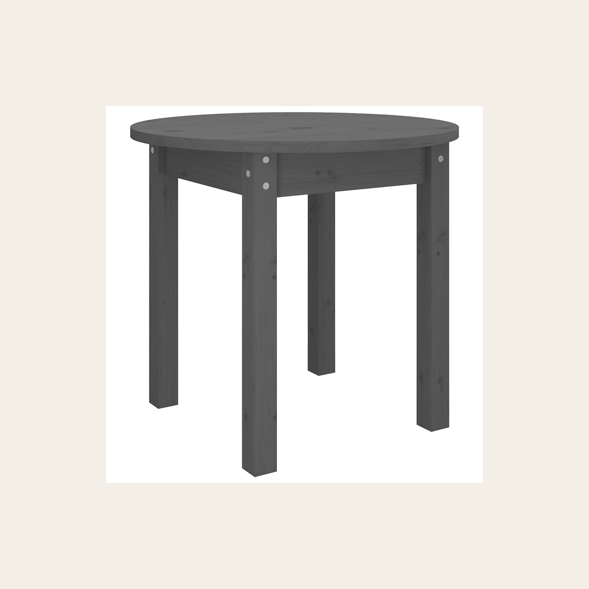 Round Solid Pine Side Table – 45cm – Rovenmere Home