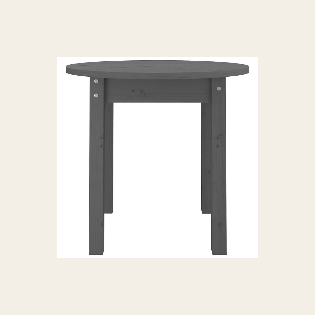Round Solid Pine Side Table – 45cm – Rovenmere Home