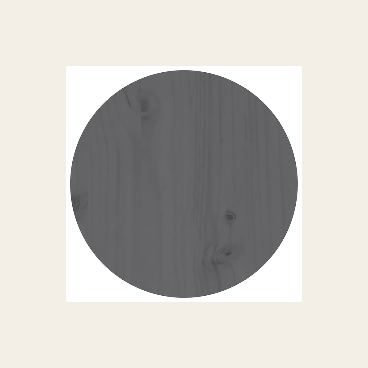 Round Solid Pine Side Table – Grey – Rovenmere Home