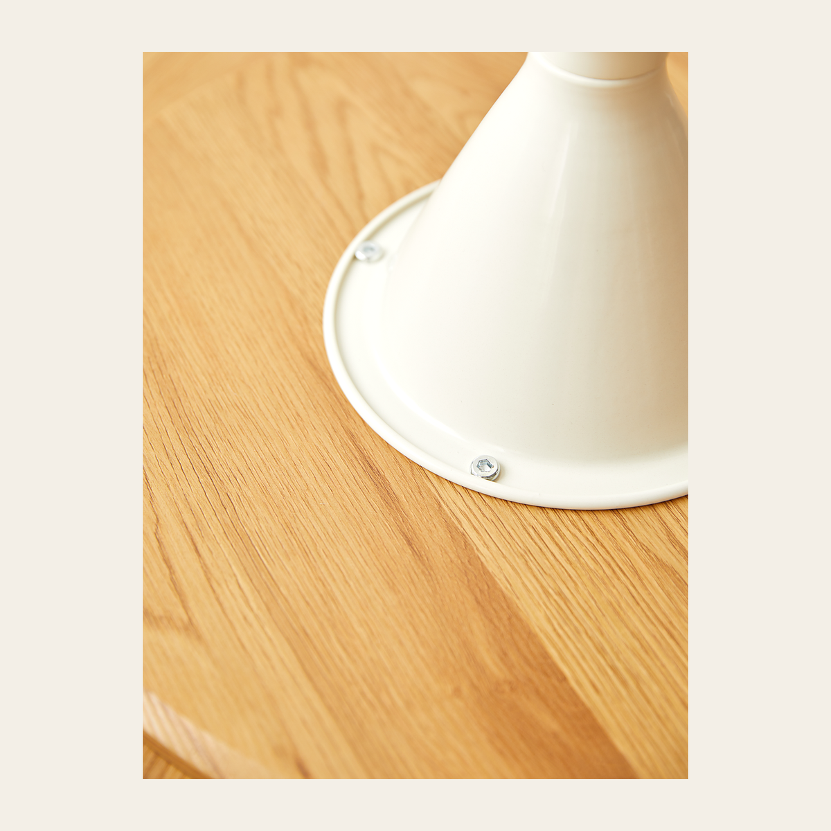 Round White & Wood Coffee Table – Rovenmere Home