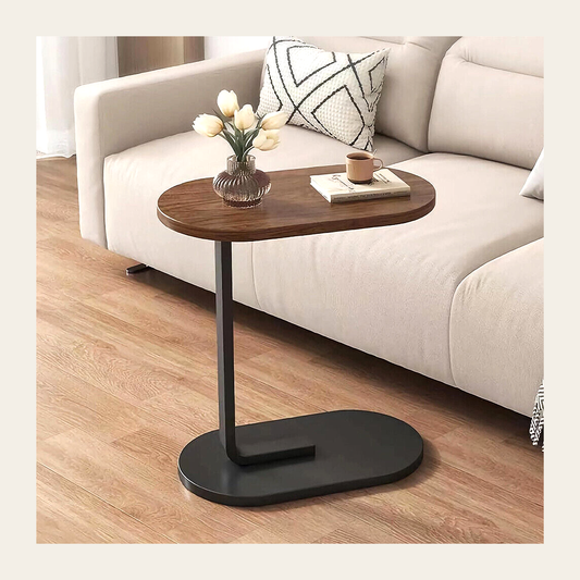 Slim C-Shaped Side Table – Rovenmere Home
