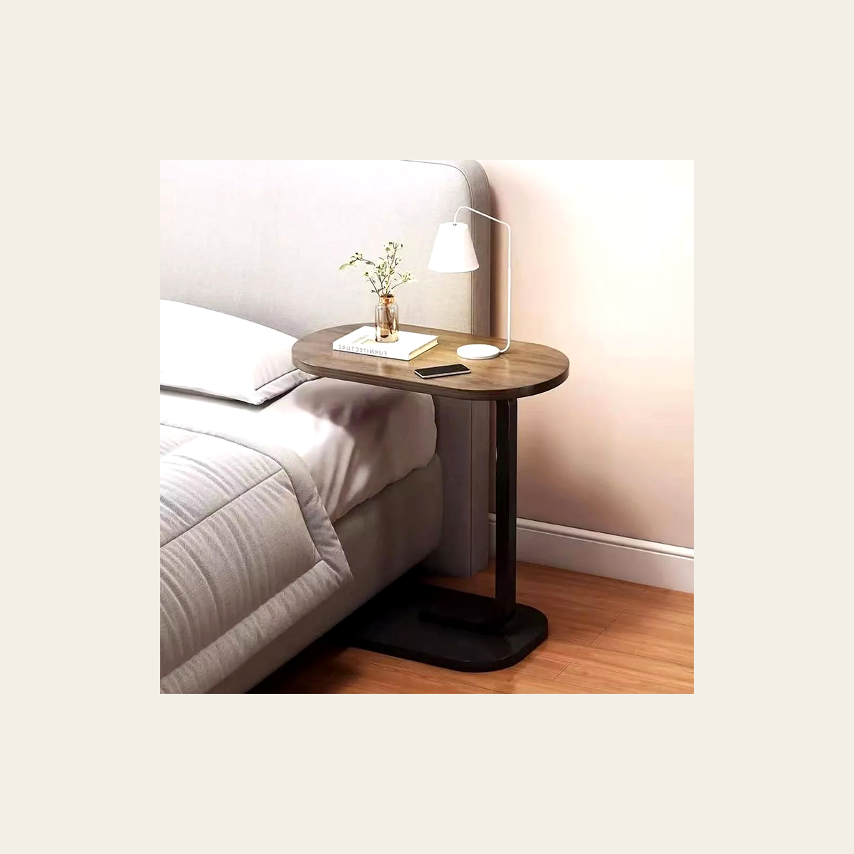 Slim C-Shaped Side Table – Rovenmere Home