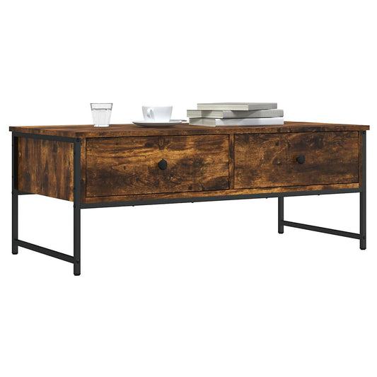 Smoked Oak Two-Drawer Coffee Table – Rovenmere Home
