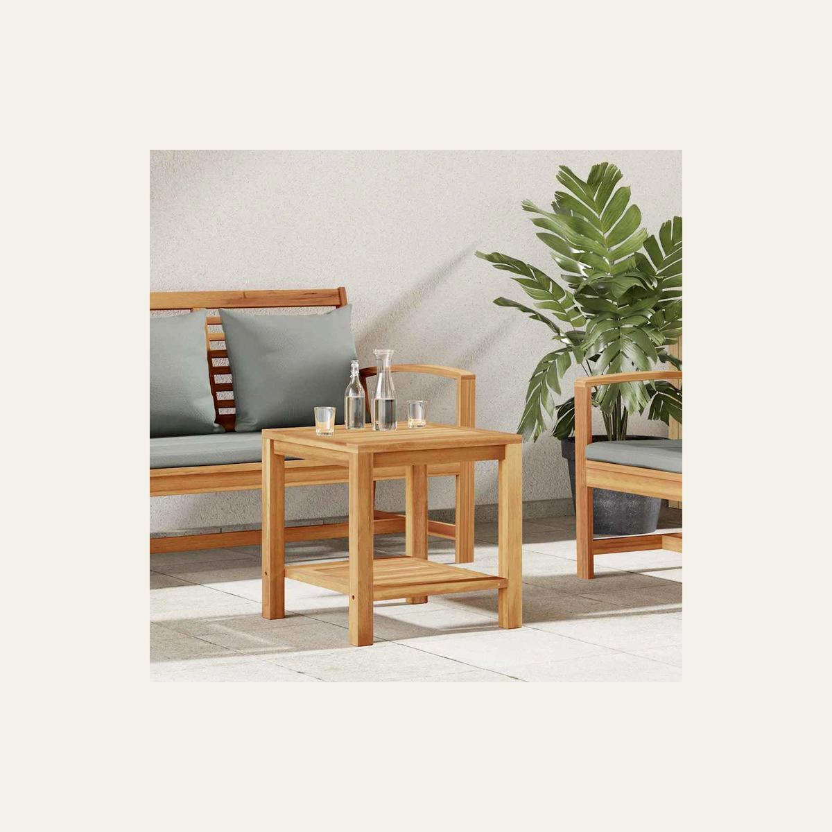Solid Teak Side Table – Rovenmere Home