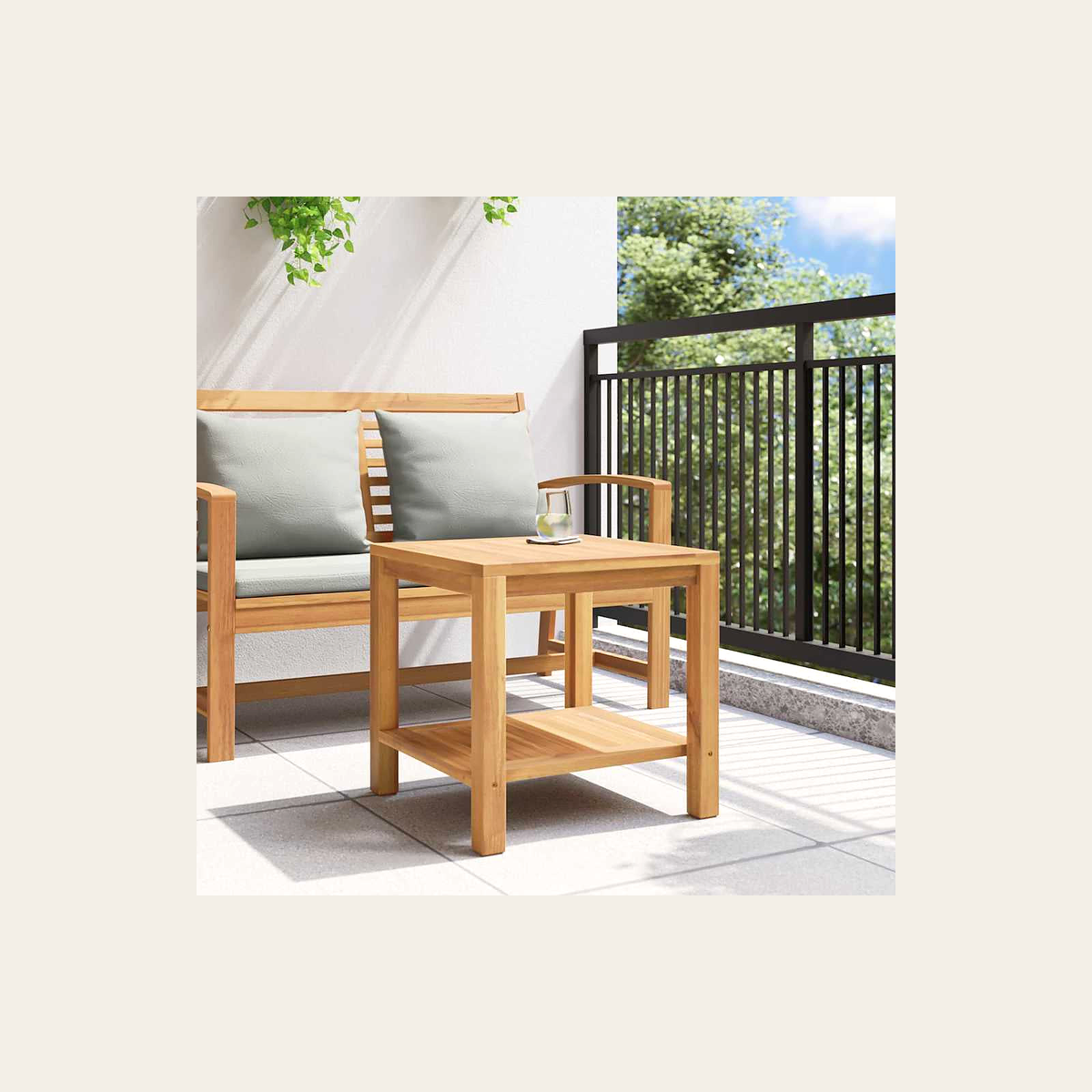 Solid Teak Side Table – Rovenmere Home