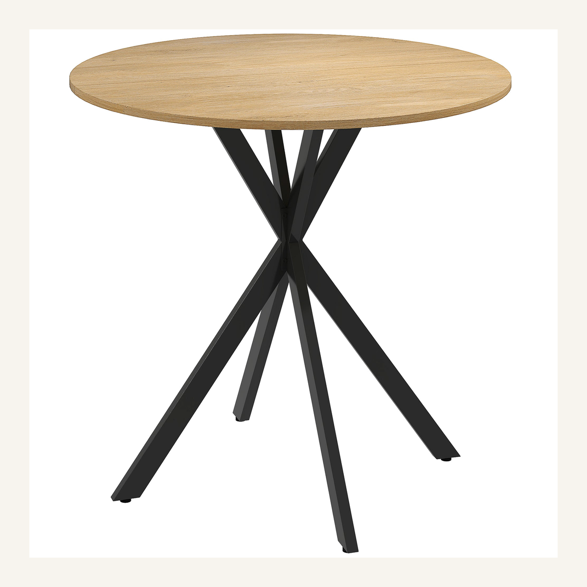 Rovenmere 80cm white oak round dining table
