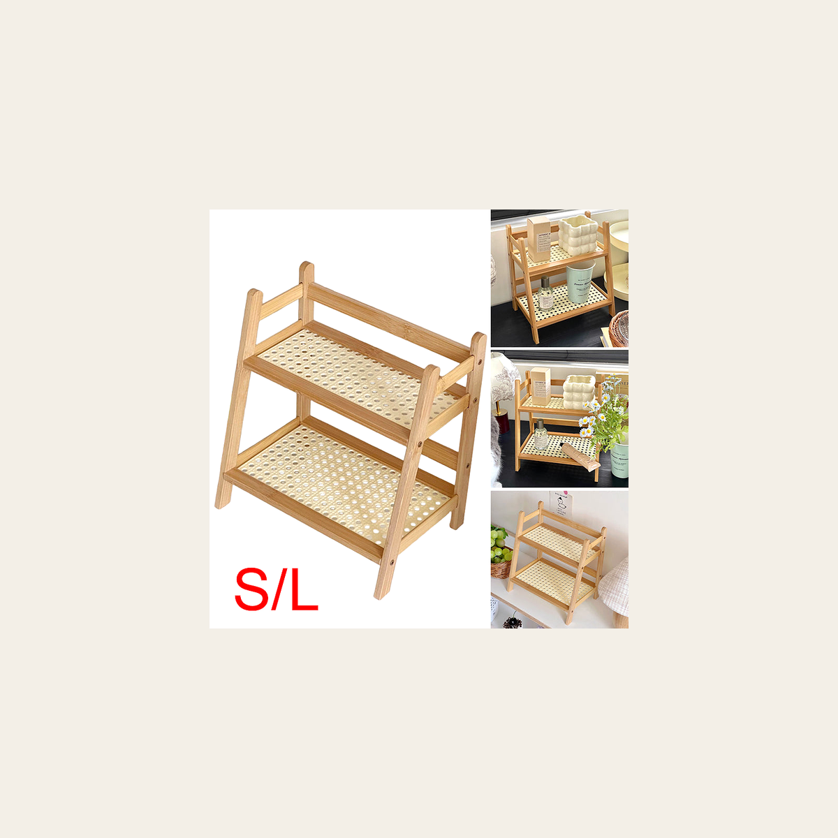 Two-Tier Wooden Countertop Organiser – Rovenmere Home